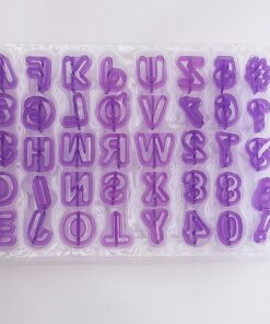 SET CORTADOR FONDANT LETRAS Y NÚMEROS 40 PIEZAS