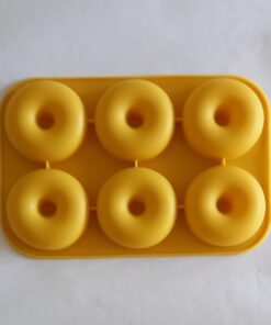 MOLDE SILICONA PARA 6 DONUTS