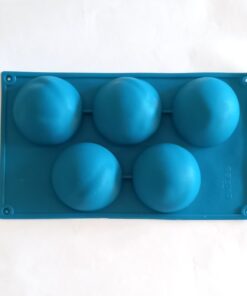 MOLDE SILICONA PARA 5 MEDIAS ESFERAS