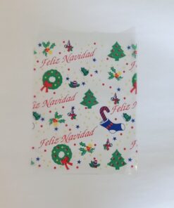 BOLSA NAVIDAD  20 X 28 CM 10 UNIDADES