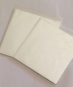 PAPEL ALUMINIO PLATEADO 100 UNIDADES 14 X 14 CM