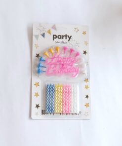 VELAS HAPPY BIRTHDAY 12 UNIDADES