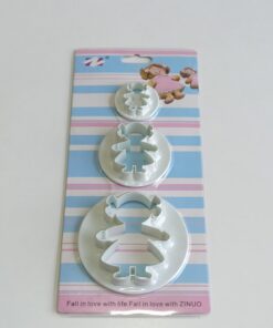 SET 3 CORTADORES GALLETAS DISEÑO NIÑITA