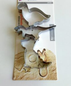 CORTADOR DINOSAURIO 3 PIEZAS ACERO INOXIDABLE