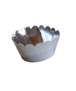 CUBRE CUPCAKE  PLATEADO 100 UND