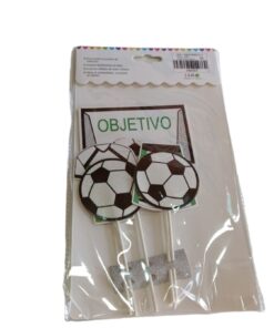TOPPER DECORACIÓN TORTA DISEÑO FÚTBOL