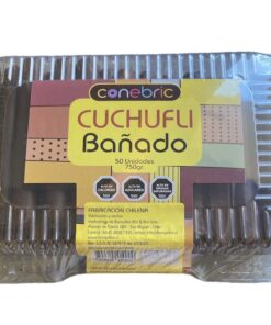 CUCHUFLI RELLENO Y BAÑADO EN CHOLATE 50 UNIDADES