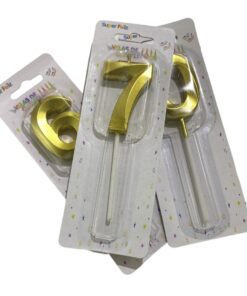 VELAS NÚMEROS COLOR DORADO