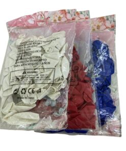 GLOBOS 1 COLOR (BLANCO, AZÚL O ROJO)