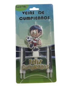 VELA CON TOPPER FÚTBOL