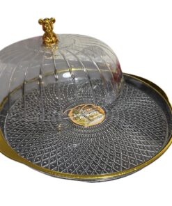 BANDEJA TORTERA 26 CM ACRILICA CON TAPA