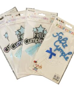 PACK 4 TOPPER FELIZ CUMPLEAÑOS