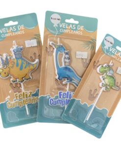 PACK 9 VELAS  DINOSAURIO