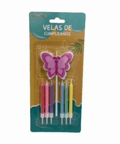 VELAS COLOR PASTEL + VELA MARIPOSA