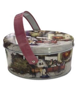 CAJA METÁLICA CANASTO NAVIDAD