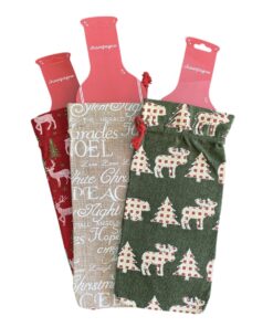 FUNDA DE TELA NAVIDAD PARA BOTELLA