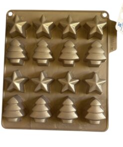 MOLDE SILICONA NAVIDAD ESTRELLA Y PINO