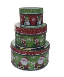 PACK 3 CAJAS NAVIDAD METÁLICA