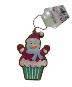 DECORACIÓN MONO NIEVE CUPCAKE