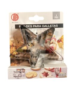 SET CORTADOR 3 ESTRELLAS ACERO INOX